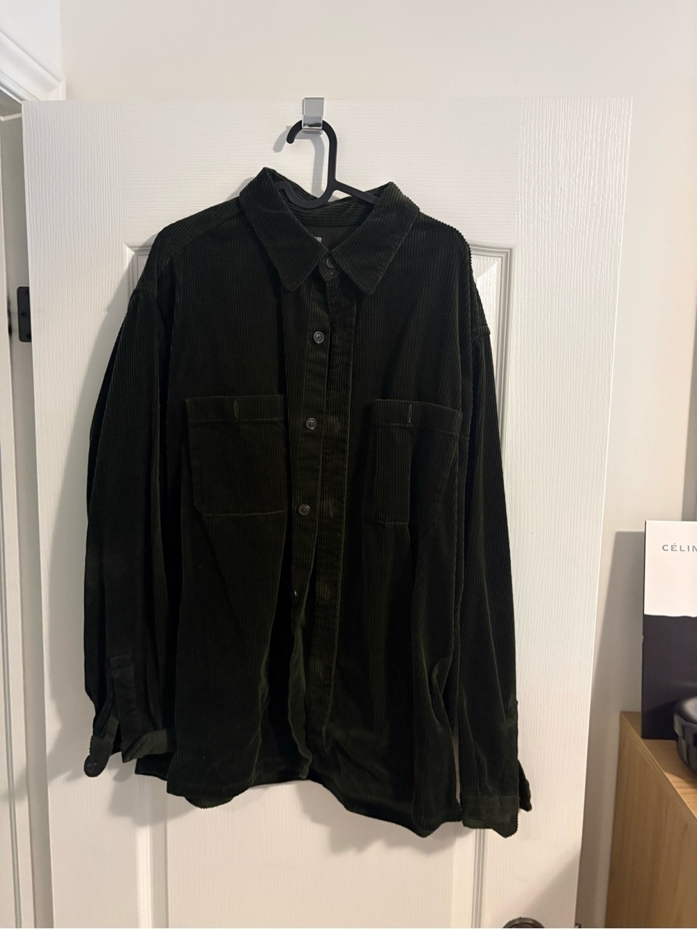 Uniqlo Olive Green Corduroy Shirt Jacket